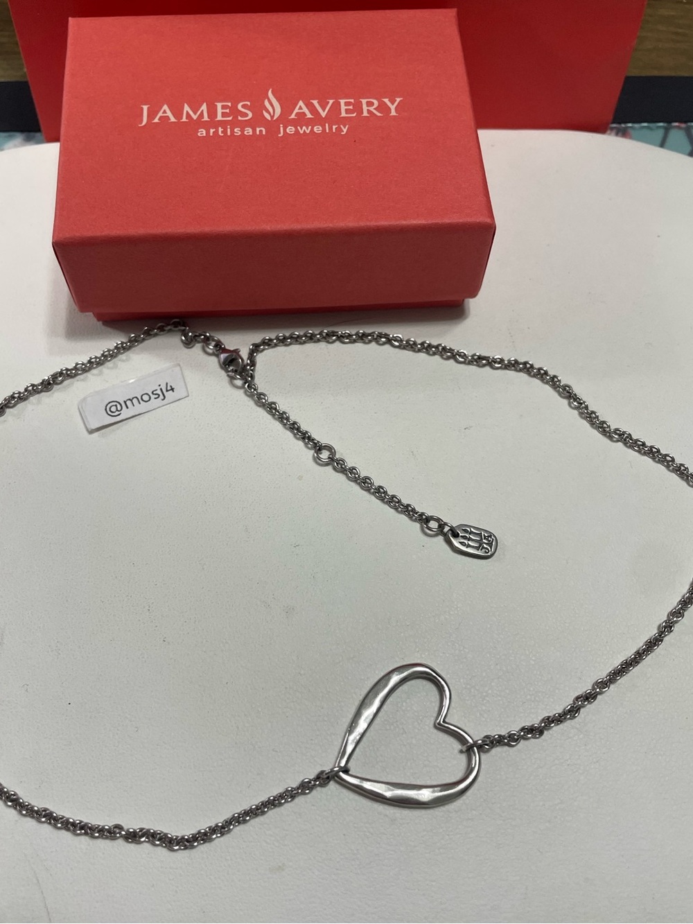Retired James Avery Adore You Heart Necklace - Picture 3 of 5